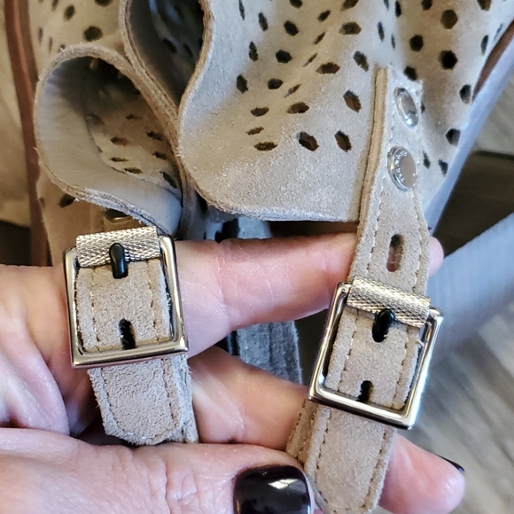 Rag and Bone Wyatt Gray Perforated Block Heels - Picture 12 of 16